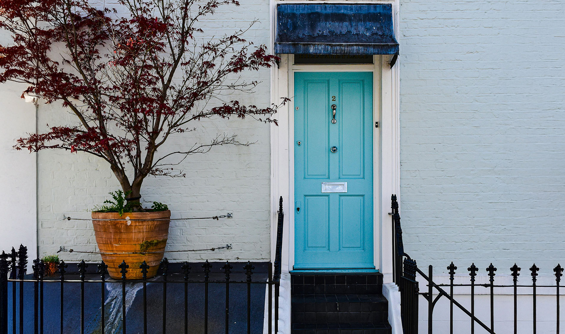An image of a house's front door.